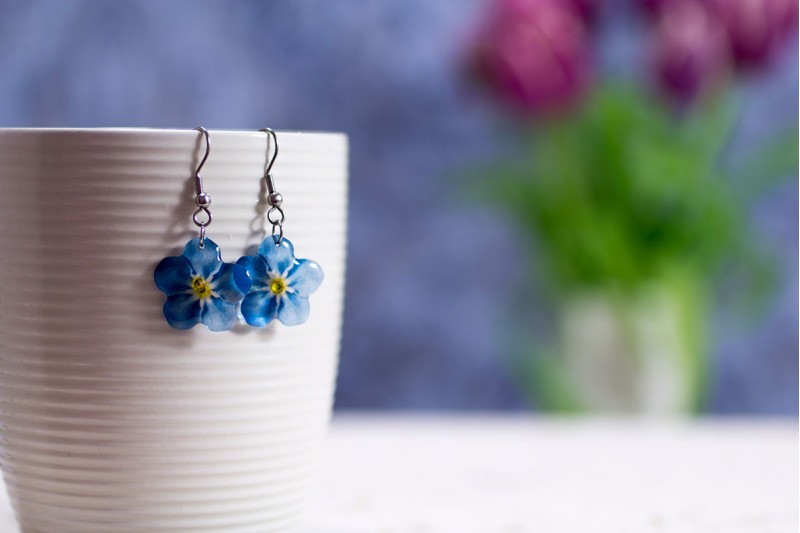 Forget-me-not earrings