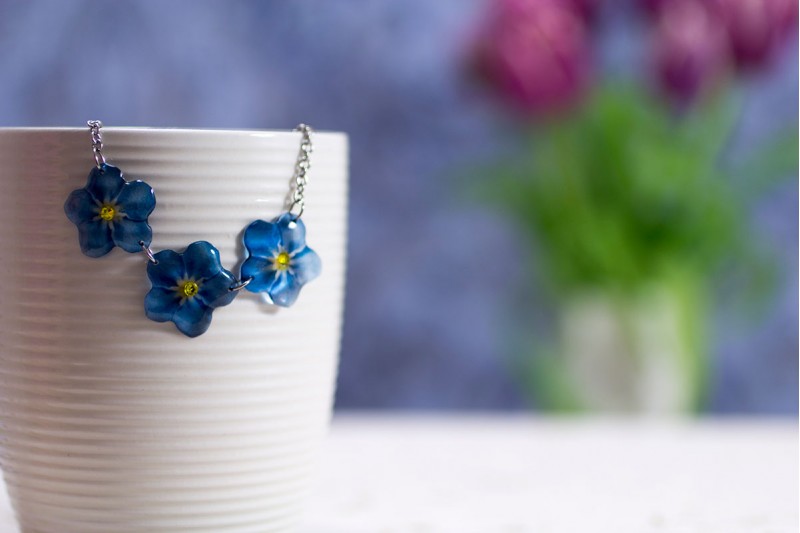 Forget-me-not necklace