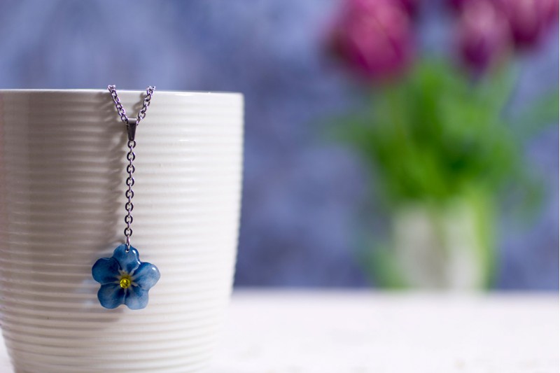 Forget-me-not necklace